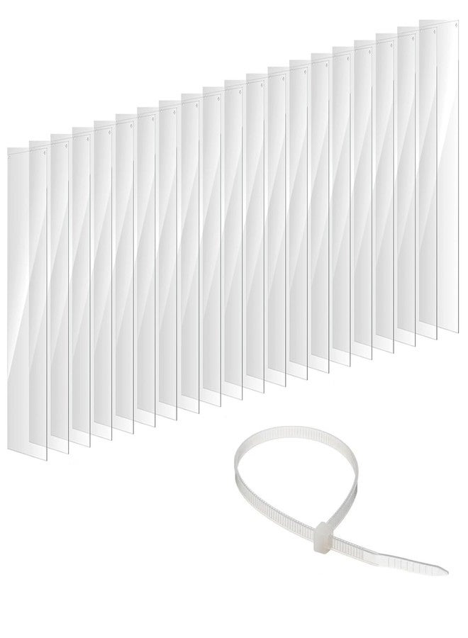 Hromra 20Pcs Clear Cage Edge Liner Guinea Pig Cages, Pet Cage Liner 14" x 4.5", with Holes Zip Ties Urine Guard Side Ferret Cage Accessories for Rabbit Pet Hamster Rat and Other Small Animal - Image 1